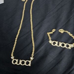 Gold-Tone Necklace and Bracelet Set